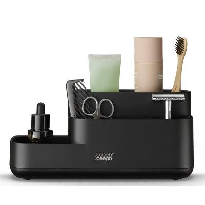 Joseph Joseph Easystore Bathroom Matte Black Organizer Caddy