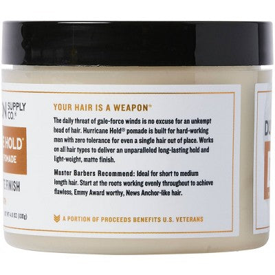 Duke Cannon News Anchor Hurricane Hold Pomade - Max Hold, Matte Finish- 4.6 oz