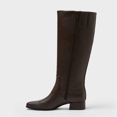 Women's 5 Wide Width & Calf -  Rhi Boots - Universal Thread - Brown *Damaged Box*