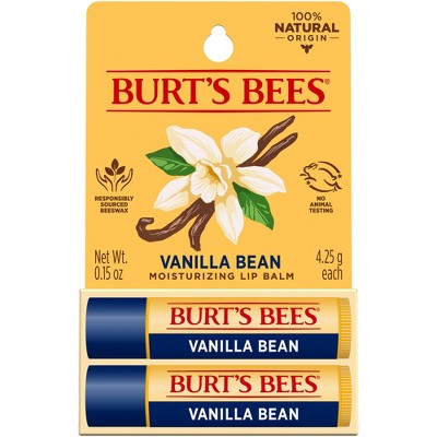 Burt's Bees Lip Balm - Vanilla Bean - 2pk/0.30oz