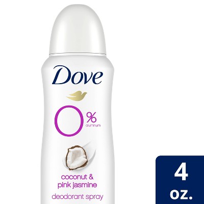 Dove Beauty 0% Aluminum Coconut & Pink Jasmine 48 Hour Deodorant Spray - 4oz
