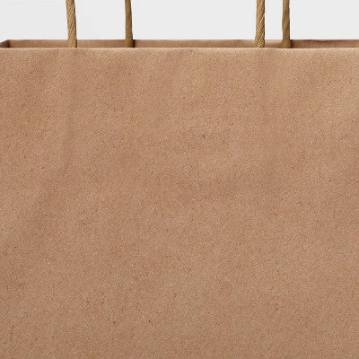 Small Striped Gift Bag White/Brown - Spritz