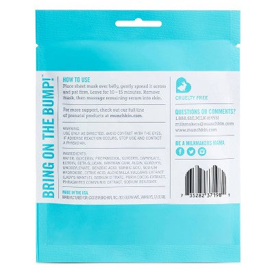 Munchkin Milkmakers 3pk Belly Mask for Pregnancy Skin Care & Stretch Marks