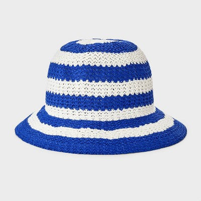 Girls' Striped Bucket Hat - Cat & Jack  Blue/White