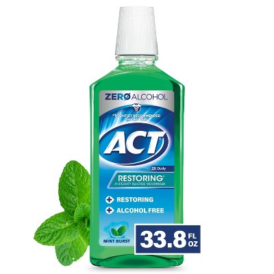 ACT Mint Burst Restoring Fluoride Rinse - 33.8 fl oz *Exp 4/27*