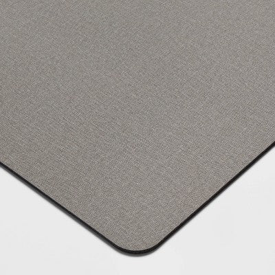 20 x 40 Low Profile Charmed Manor Patterned Polyurethane Kitchen Mat with Foam Rubber Backing Gray - Threshold
