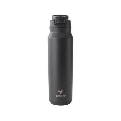 Reduce 32oz Hydrate Pro Vacuum Insulated Stainless Steel Water Bottle Black: Straw & Flip-Top Lid
