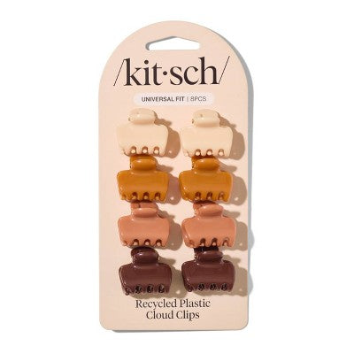 Kitsch Recycled Plastic Mini Cloud Claw Clips Set - Sedona - 8ct