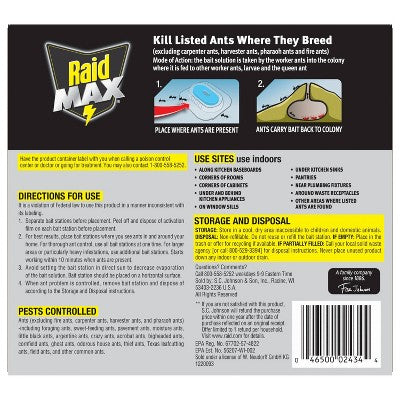 Raid Max Liquid Indoor Ant Traps - 4oz