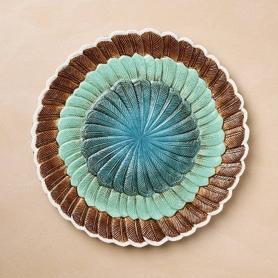 13 Inch Feathers Stoneware Round Serving Platter - John Derian for Target