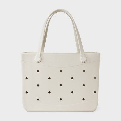 EVA Tote Handbag - Shade & Shore Almond Off-White