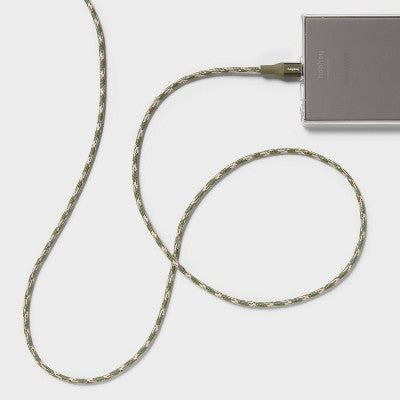 4' USB-C to USB-C Braided Cable - heyday  Olive