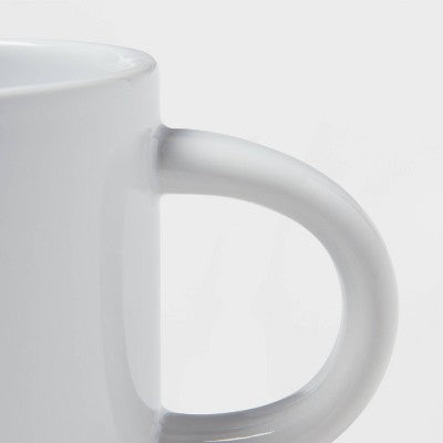 16oz Stoneware Stella Mug White - Threshold : Dishwasher & Microwave Safe, Coffee & Holiday Drinkware