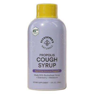 Beekeepers Naturals Nighttime Propolis Cough Syrup - 4 fl oz *Exp 2/26*