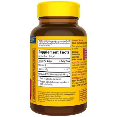 Nature Made CoQ10 400mg Softgels for Heart Health Support - 40ct *Exp 3/28*