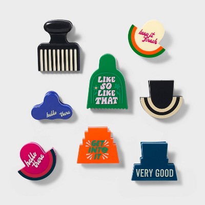 8pc Magnetic Bag Clip Set