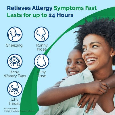 Alavert 24-Hour Allergy Relief Dissolving Tablets - Loratadine - Fresh Mint Flavor - 60ct **Exp 2026/09** *Damaged Box*