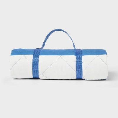 Navy Striped Picnic Blanket - Sun Squad
