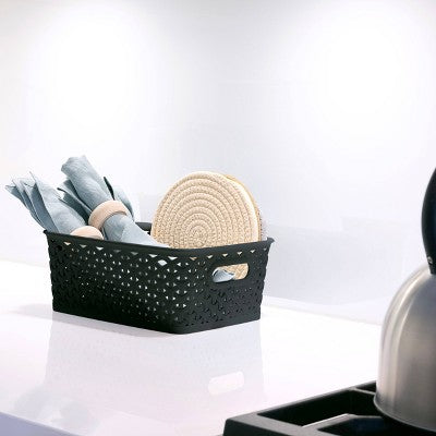 Y-Weave Small Decorative Storage Basket - Brightroom 9.8 x 7.5 x 3.9 Inch