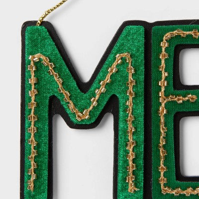 Wood and Felt 'Merry' Christmas Tree Ornament - Wondershop