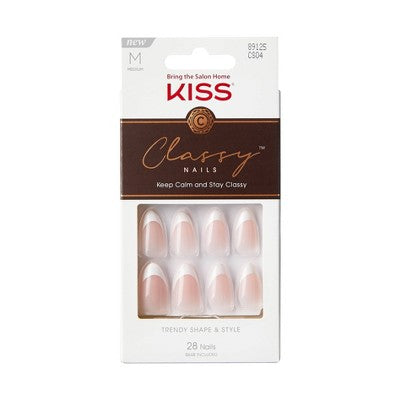KISS Products Classy Press-On Fake Nails - Medium Almond - Dashing - 28ct