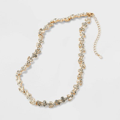 Statement Vine Tennis Necklace - A New Day  Gold