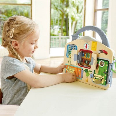 Hape: Lock & Learn Playboard - Moving Parts Toy, 3+