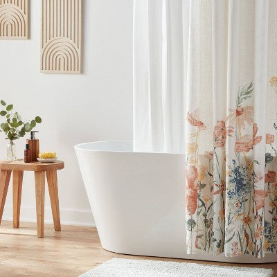 70"x71" Waterproof Shower Liner White