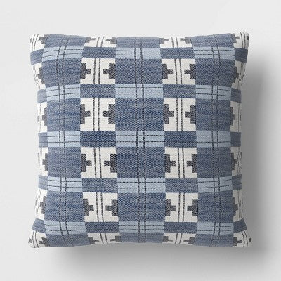 Square Heritage Geometric Polyester Throw Pillow - Threshold