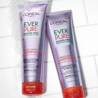 L'Oreal Paris EverPure Frizz-Defy Sulfate Free Conditioner with Marula Oil - 8.5 fl oz