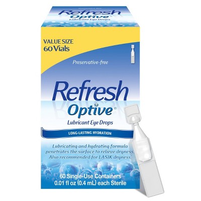 Refresh Optive Lubricant Eye Drops - 60ct *Exp 7/26* *Damaged Box*