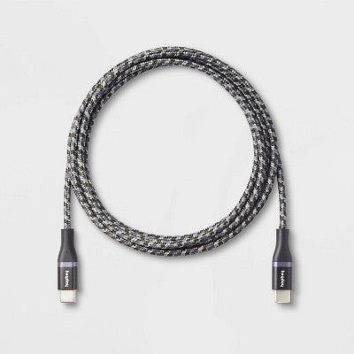 6' USB-C to USB-C Braided Cable - heyday  Black