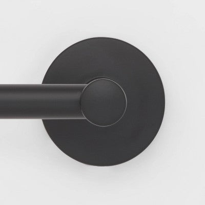 3pc Bath Hardware Set Black - Threshold: Metal Bathroom Accessories, Includes Towel Ring & Tissue Holder *Damaged Box*