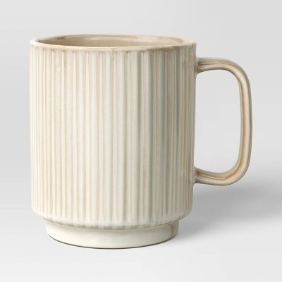 16oz Moira Ceramic Mug Cream - Threshold