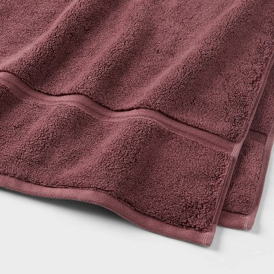 Spa Plush Bath Towel Dark Mauve - Threshold