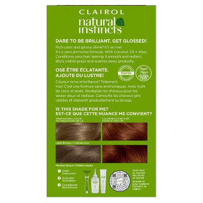 Natural Instincts Clairol Demi-Permanent Hair Color Cream Kit - 6R Light Auburn
