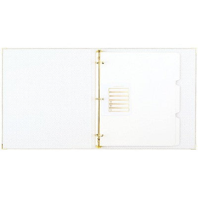 Sugar Paper Essentials 1 Inch Round Ring Binder Flax: Cute Linen Aesthetic Binder with Hard Cover & Internal Pocket