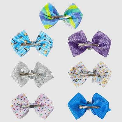 Girls' Bluey 7pk Hair Bow Set