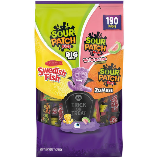 SOUR PATCH KIDS Candy Halloween Variety Pack - 69.4oz/190ct (EXP: 06/26)
