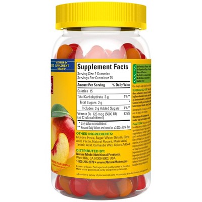 Nature Made Vitamin D 5000 IU Gummies - 150ct **Exp 2/2027**