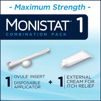 Monistat 1-Dose Yeast Infection Treatment Ovule Insert & External Itch Cream *Exp 2026/12*