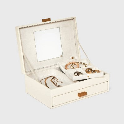 Two Drawer Organizer Jewelry Box - A New Day - Cream