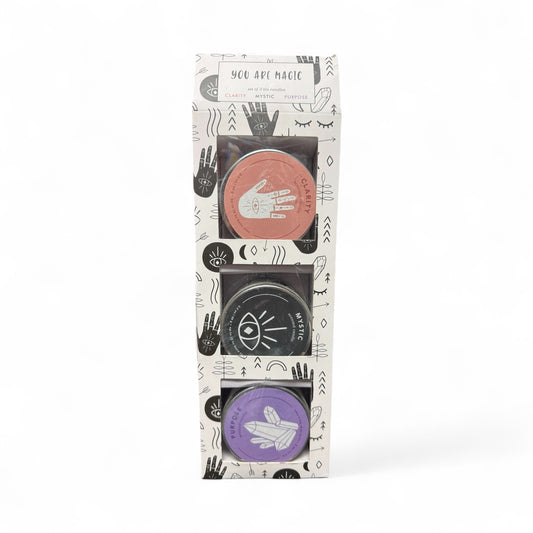 You Are Magic Set of 3 Tin Candles Clarity Mystic Purpose