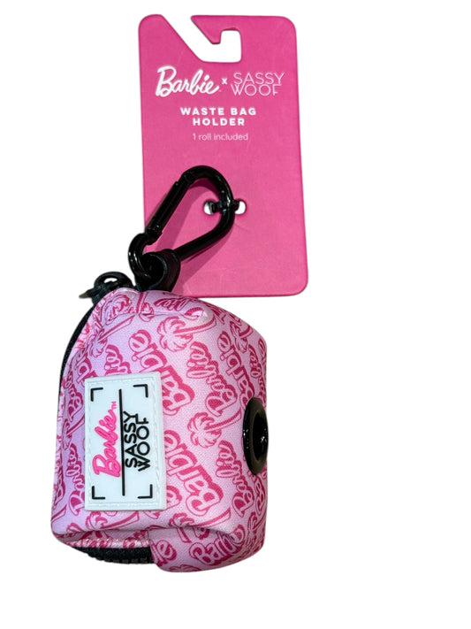 Barbie™ x Sassy Woof Waste Bag Holder – Pink Logo Print