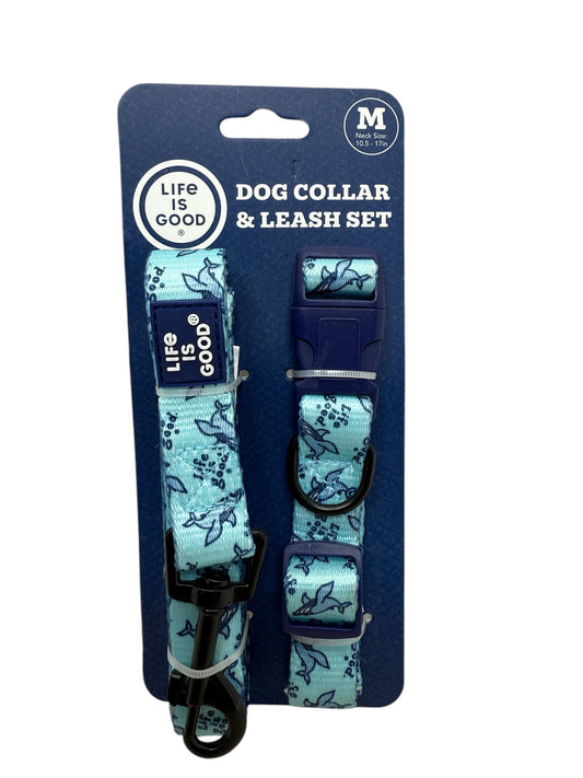 Life Is Good Dog Collar & Leash Set - Medium