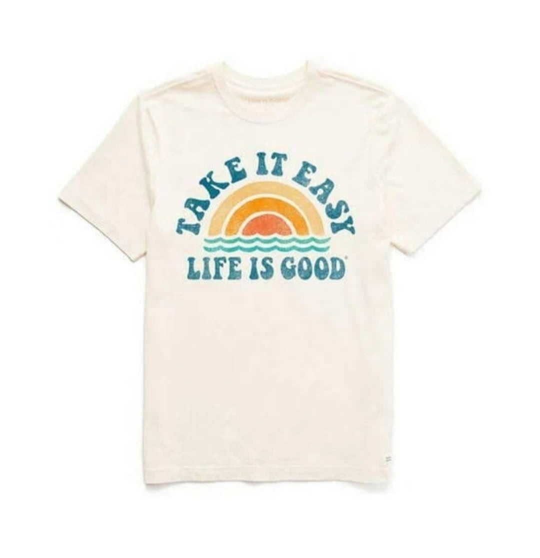 Men’s Life is Good “Take It Easy” Retro Sunset Tee