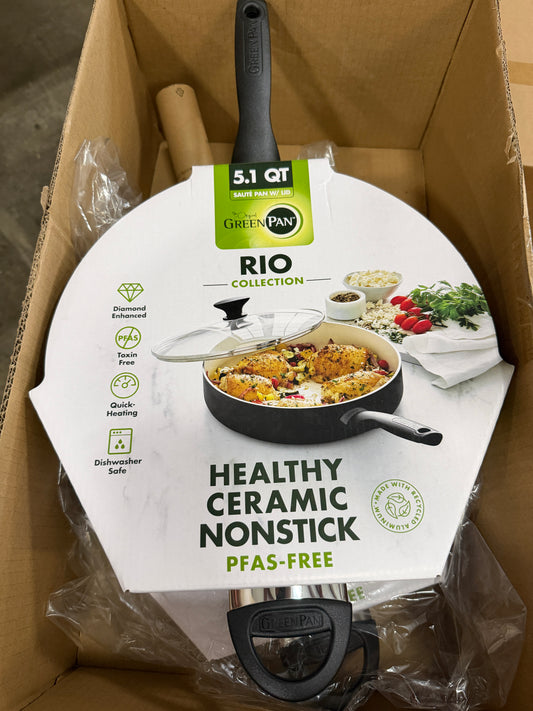 CASE OF 2 Green Pan 5.1 Qt.