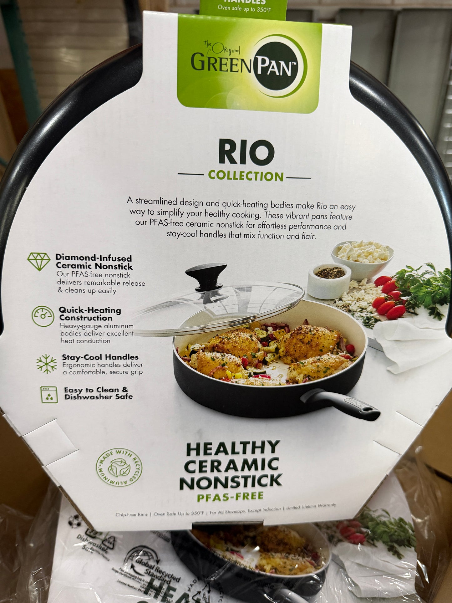 CASE OF 2 Green Pan 5.1 Qt.