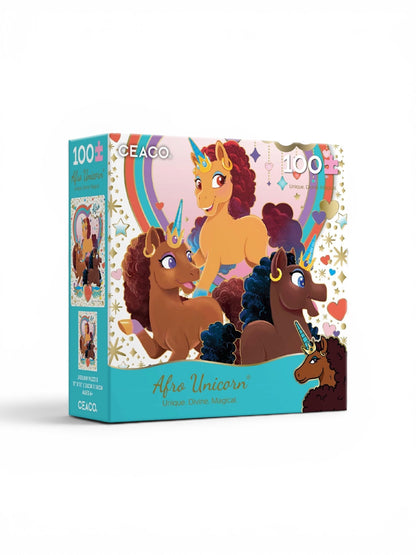 Ceaco - Afro Unicorn - 100 Piece Jigsaw Puzzle