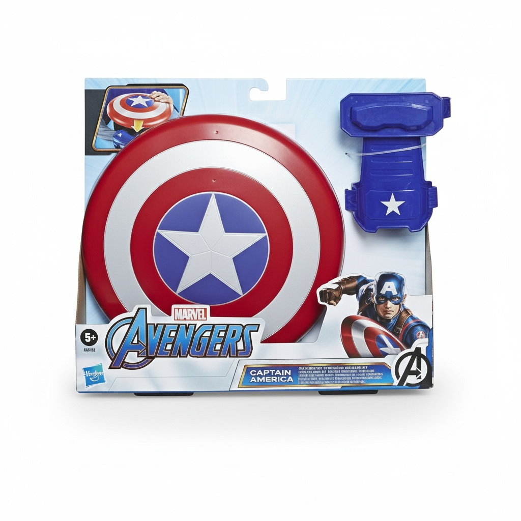 Hasbro Marvel Avengers Captain America Blast Magnetic Shield and Gauntlet Toy, Shield Attaches to Gauntlet